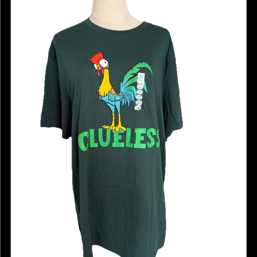 Disney 2026 Moana Hei Hei Clueless T-shirt X-LARGE Green New Disneyland New